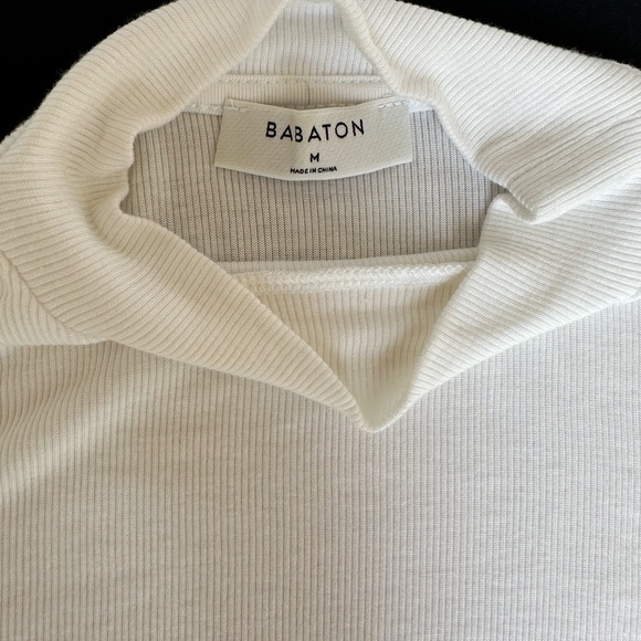 Babaton White Ribbed Tee - Picture 4 of 5